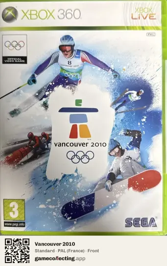 Vancouver 2010 Xbox 360, France box front