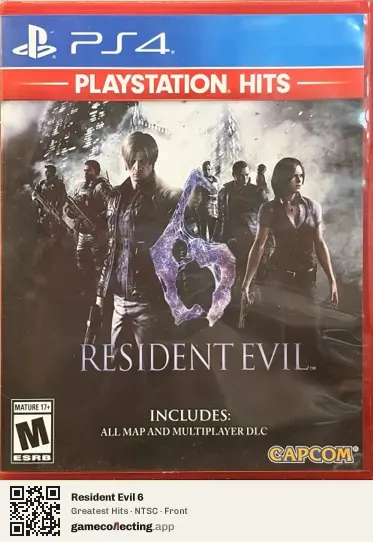 Resident Evil 6 PlayStation 4, NTSC box front