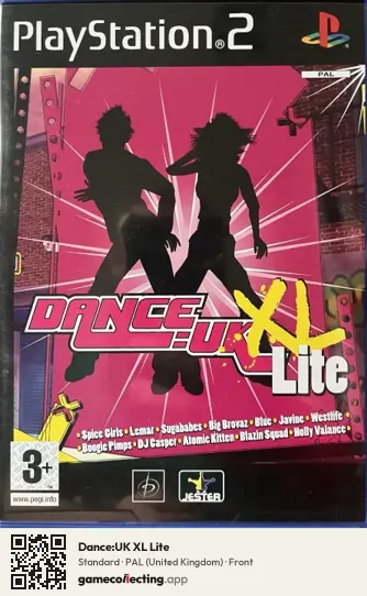 Dance:UK XL Lite PlayStation 2, United Kingdom box front