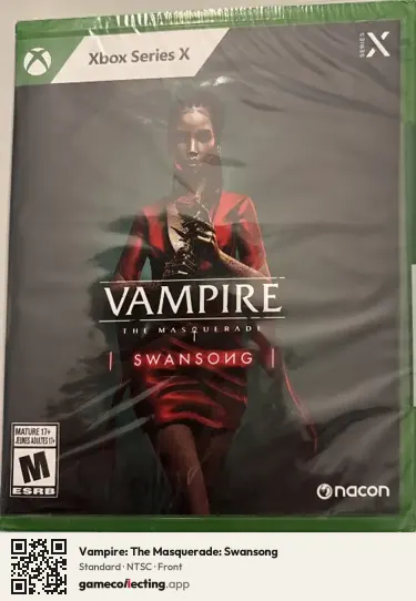 Vampire: The Masquerade: Swansong Xbox Series X, NTSC box front
