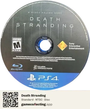Death Stranding PlayStation 4, NTSC disc