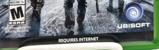 Tom Clancy's The Division, the ESRB box on its front