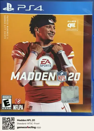 Madden NFL 20 PlayStation 4, NTSC box front