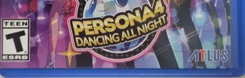 Persona 4: Dancing All Night, the ESRB box on its front