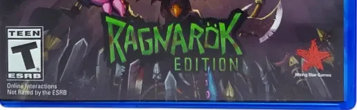 Zombie Vikings, the ESRB box on its front