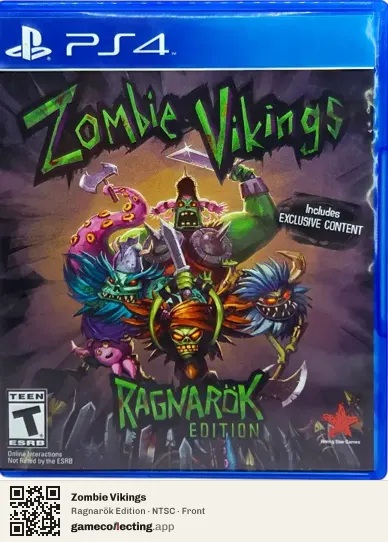 Zombie Vikings PlayStation 4, NTSC box front