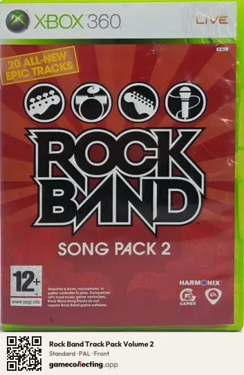 Rock Band Track Pack Volume 2 Xbox 360, PAL box front