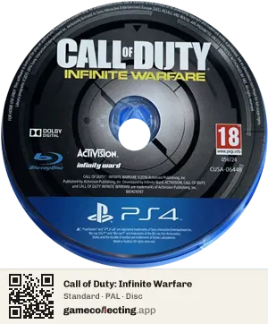 Call of Duty: Infinite Warfare PlayStation 4, PAL disc