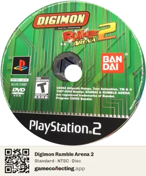 Digimon Rumble Arena 2 PlayStation 2, NTSC disc