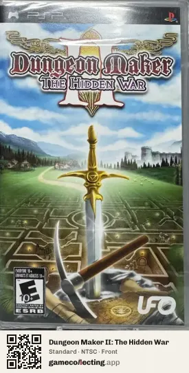Dungeon Maker II: The Hidden War PlayStation Portable, NTSC box front