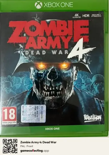 Zombie Army 4: Dead War Xbox One, PAL box front