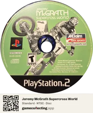 Jeremy McGrath Supercross World PlayStation 2, NTSC disc