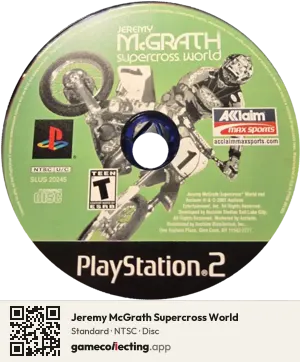 Jeremy McGrath Supercross World PlayStation 2, NTSC disc