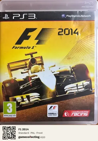 F1 2014 PlayStation 3, PAL box front