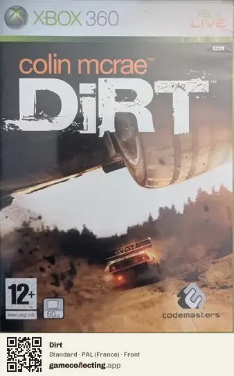 Dirt Xbox 360, France box front