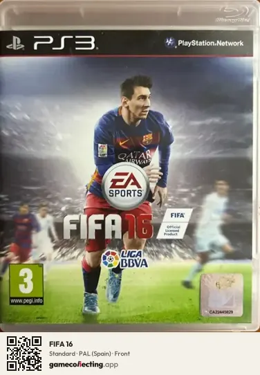 FIFA 16 PlayStation 3, Spain box front