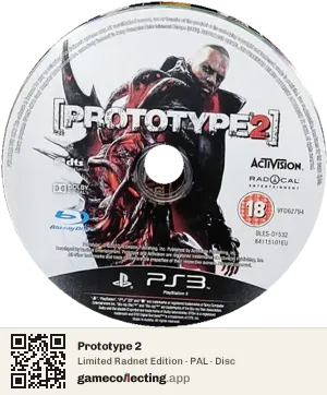 Prototype 2 PlayStation 3, PAL disc