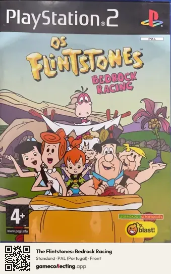 The Flintstones: Bedrock Racing PlayStation 2, Portugal box front