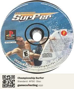Championship Surfer PlayStation, NTSC disc