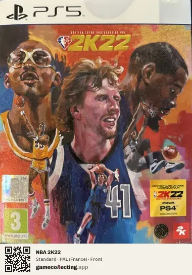 NBA 2K22 PlayStation 5, France box front