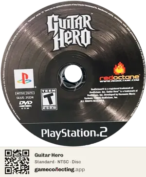Guitar Hero PlayStation 2, NTSC disc