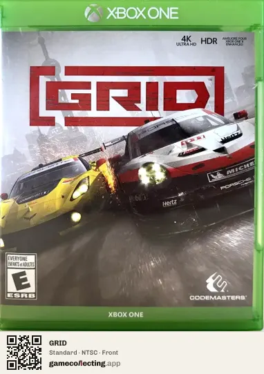 GRID Xbox One, NTSC box front