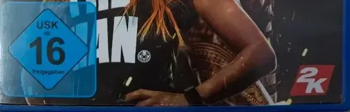 WWE 2K20, the USK square on its front