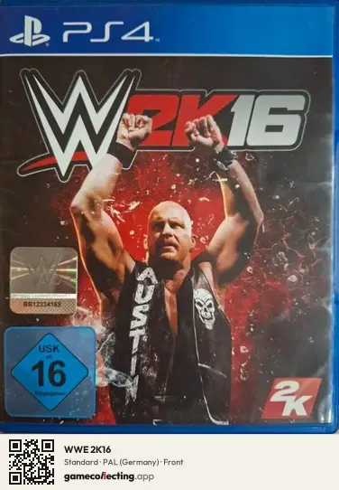 WWE 2K16 PlayStation 4, Germany box front