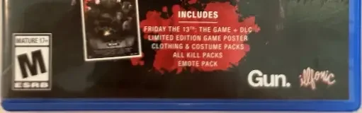 Friday the 13th: The Game, the ESRB box on its front