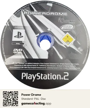 Power Drome PlayStation 2, PAL disc
