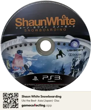 Shaun White Snowboarding PlayStation 3, Asia disc