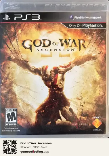 God of War: Ascension PlayStation 3, NTSC box front