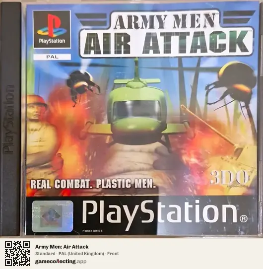 Army Men: Air Attack PlayStation, United Kingdom box front