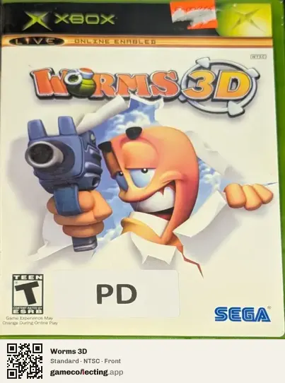 Worms 3D Xbox, NTSC box front