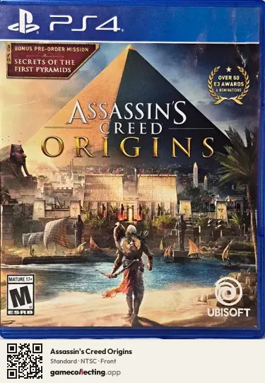Assassin's Creed Origins PlayStation 4, NTSC box front