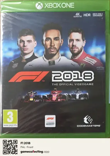 F1 2018 Xbox One, PAL box front