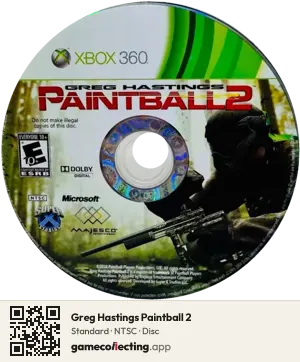 Greg Hastings Paintball 2 Xbox 360, NTSC disc
