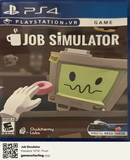 Job Simulator PlayStation 4, NTSC box front