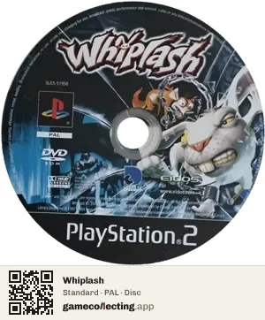 Whiplash PlayStation 2, PAL disc