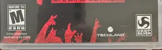 Dead Island: Riptide, the ESRB box on its front