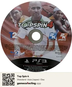 Top Spin 4 PlayStation 3, Asia disc