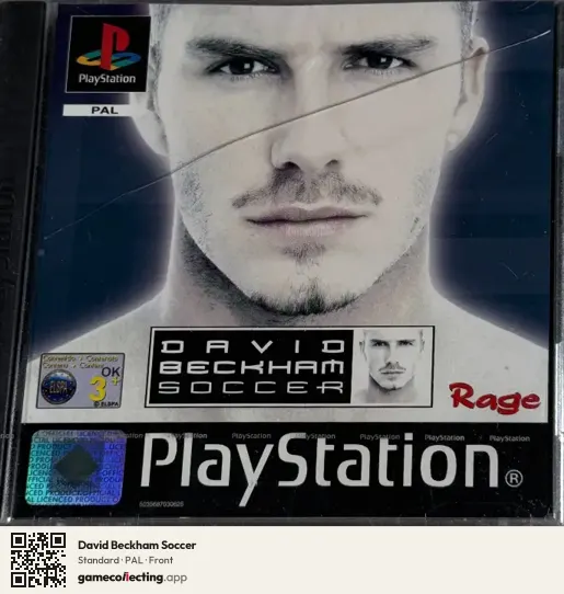 David Beckham Soccer PlayStation, PAL box front