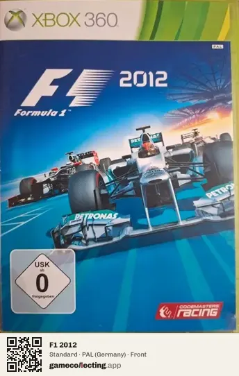 F1 2012 Xbox 360, Germany box front