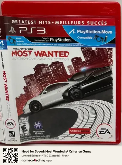 Need for Speed: Most Wanted: A Criterion Game PlayStation 3, Canada box front