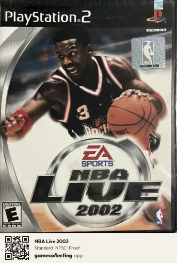 NBA Live 2002 PlayStation 2, NTSC box front