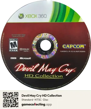 Devil May Cry HD Collection Xbox 360, NTSC disc