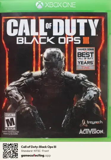 Call of Duty: Black Ops III Xbox One, NTSC box front