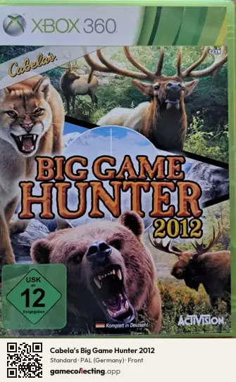 Cabela's Big Game Hunter 2012 Xbox 360, Germany box front