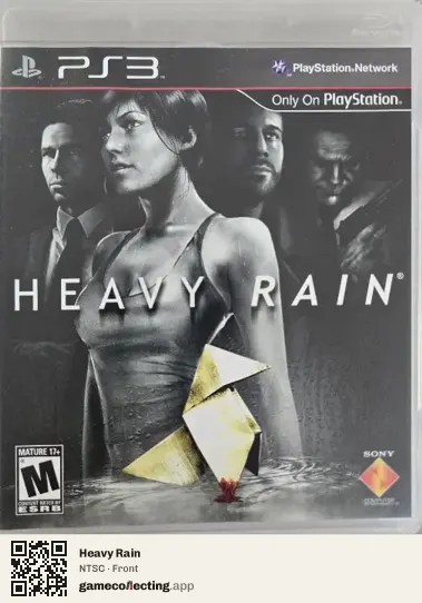 Heavy Rain PlayStation 3, NTSC box front