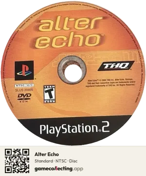 Alter Echo PlayStation 2, NTSC disc